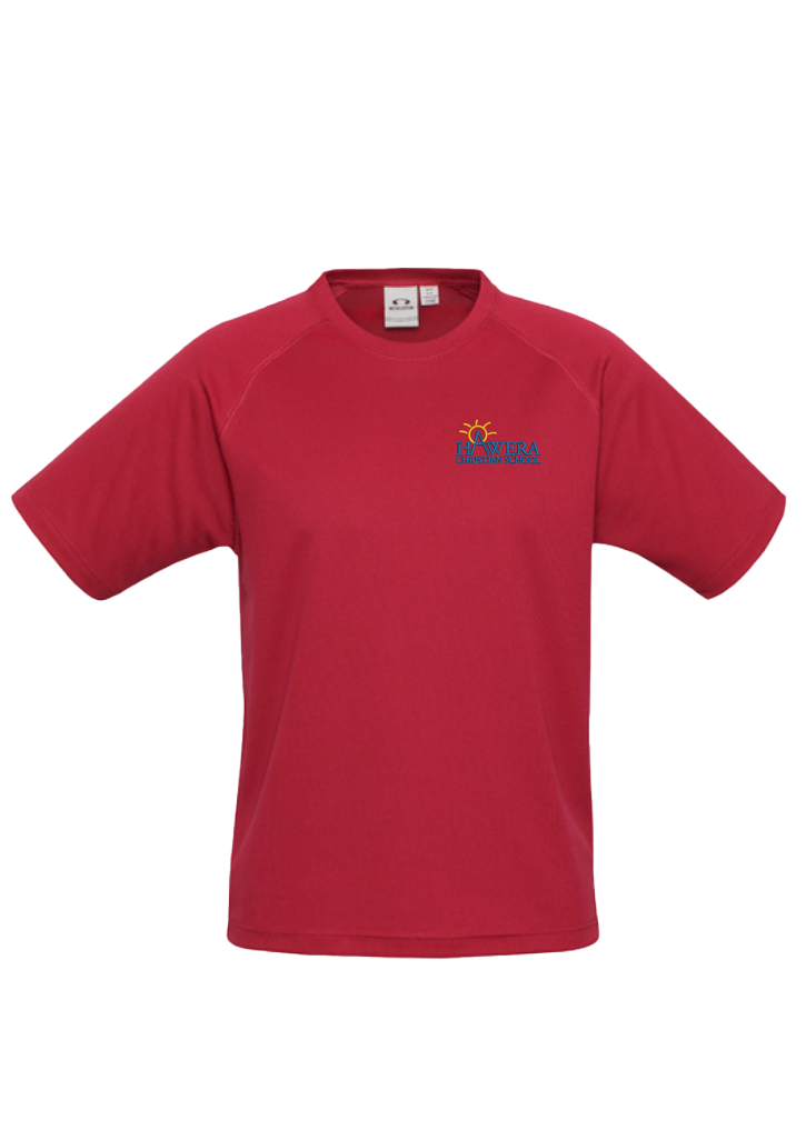 Hawera Christian School PE Tee Red